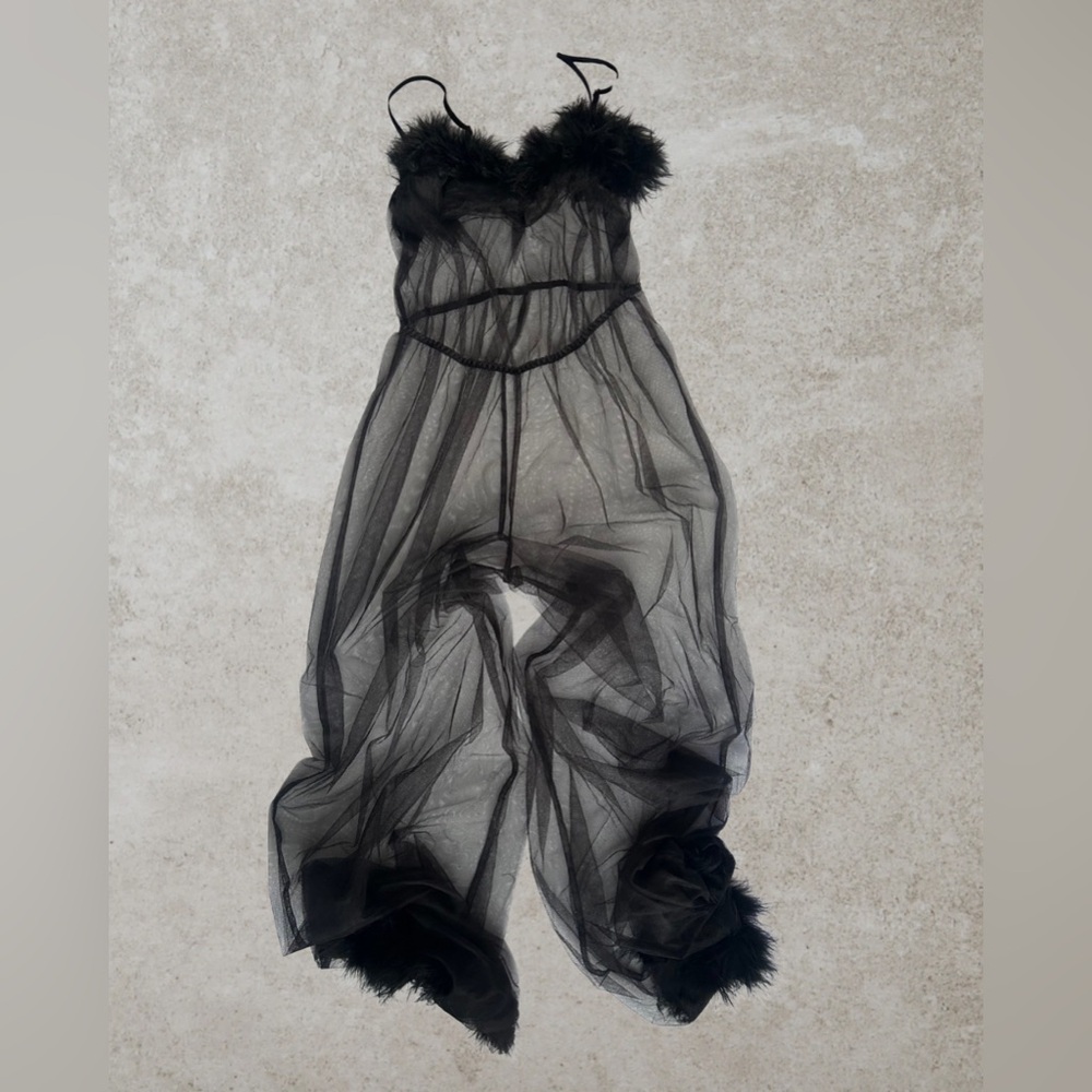 Savage X Fenty Black Sheer Chemise